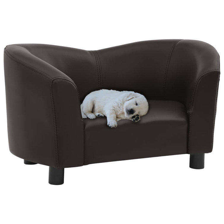 Leather dog clearance sofa